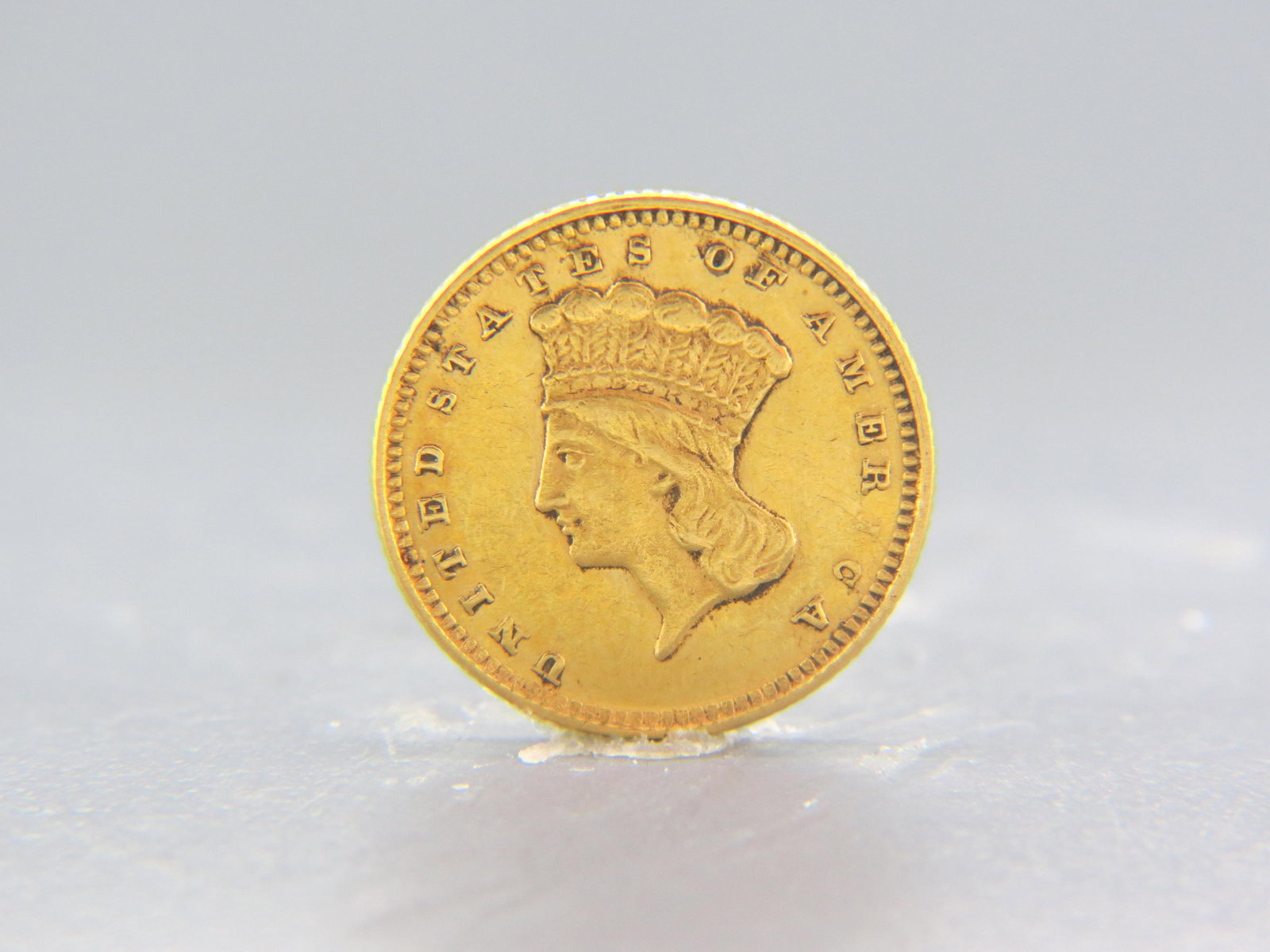 1874 U.S. $1.00 Liberty Head Gold Coin, (1 of 2)