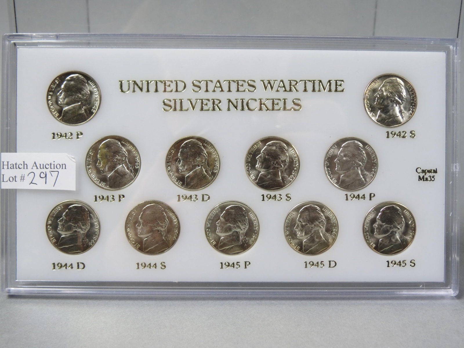 1942-1945 11 pc. Jefferson Nickel Silver Set, (1 of 4)
