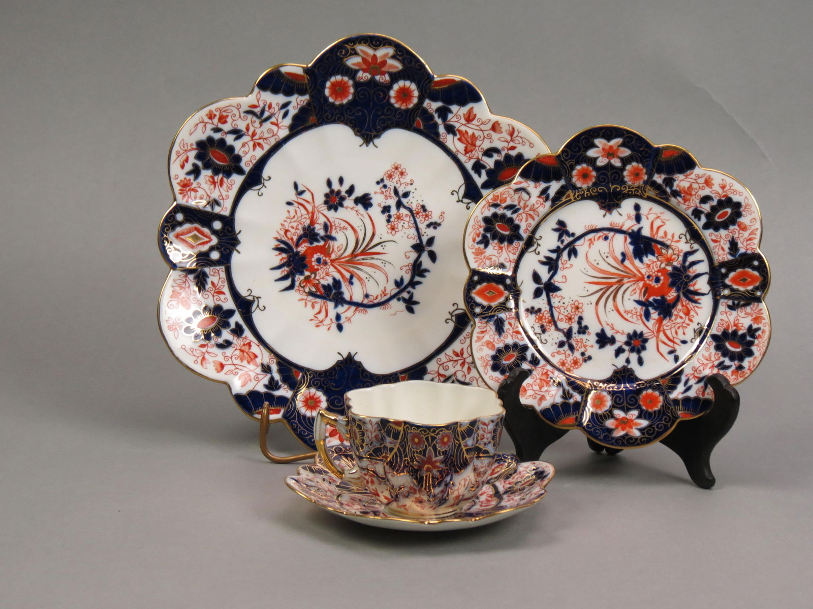 32 pc. Foley Shelley "Imari" China Dessert Set, (1 of 3)
