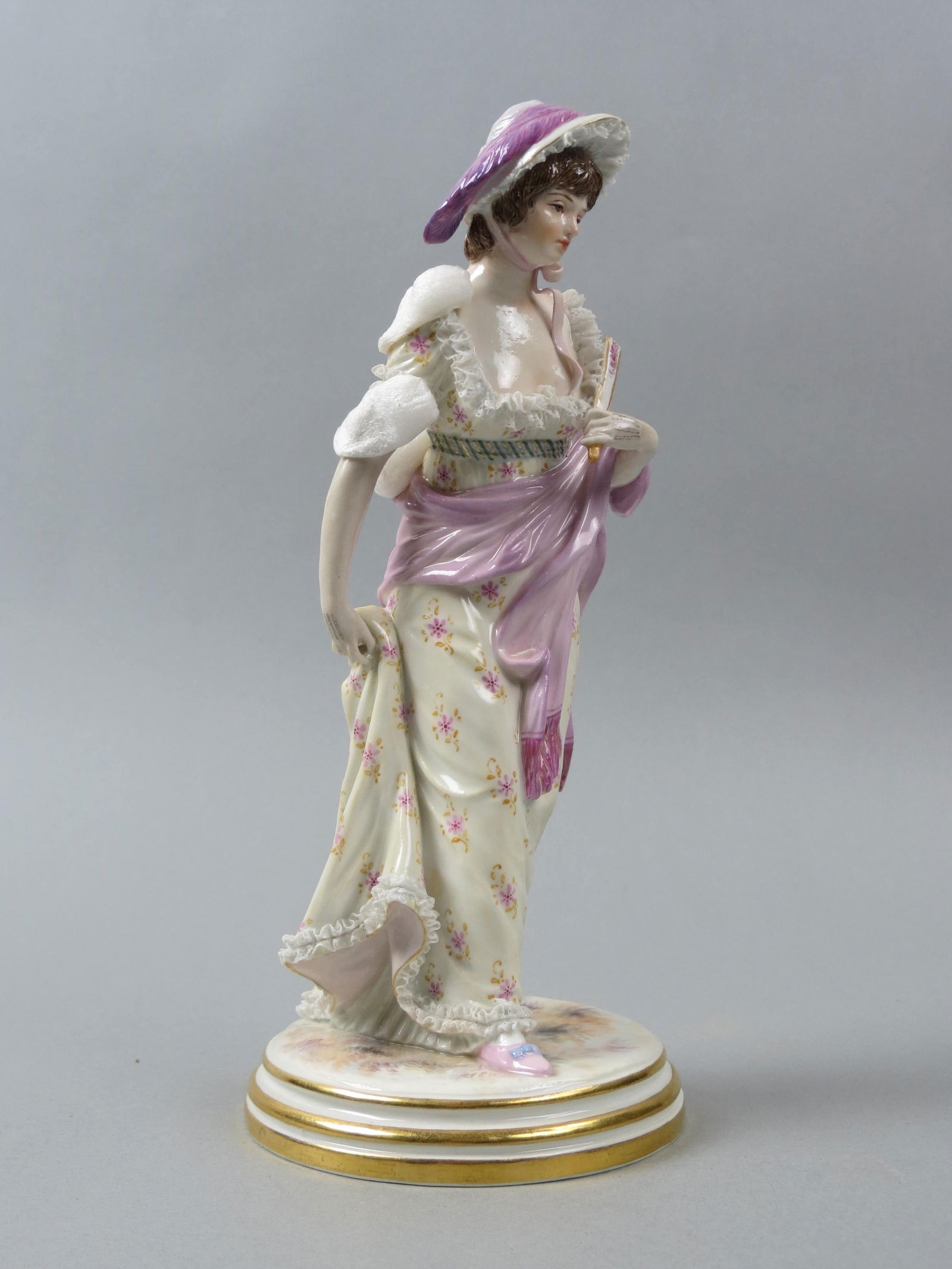 Meissen Porcelain Figurine of a Lady with Fan, (1 of 5)