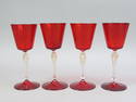 4 Venetian Art Glass Wines,