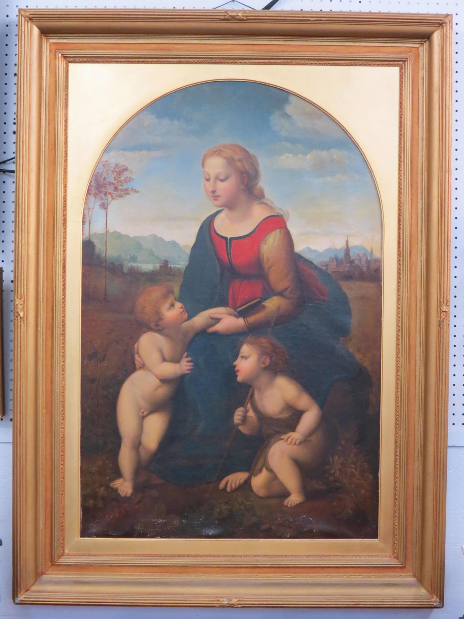 Oil Painting The Madonna Child in Landscape, (1 of 10)