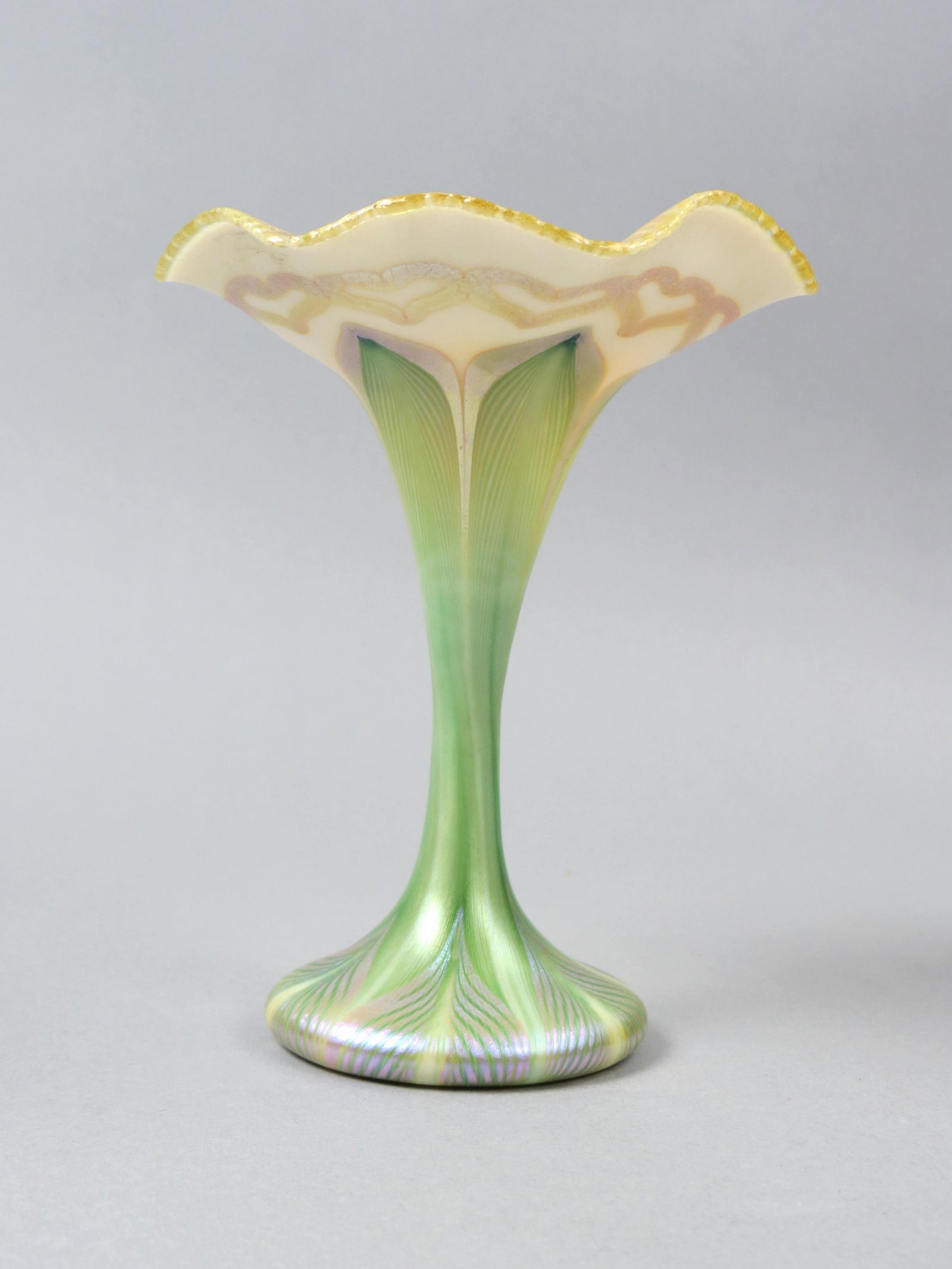Quezal Art Glass Vase, (1 of 6)