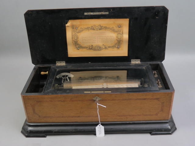 Antique Swiss Cylinder Music Box, 8 tunes, (1 of 9)