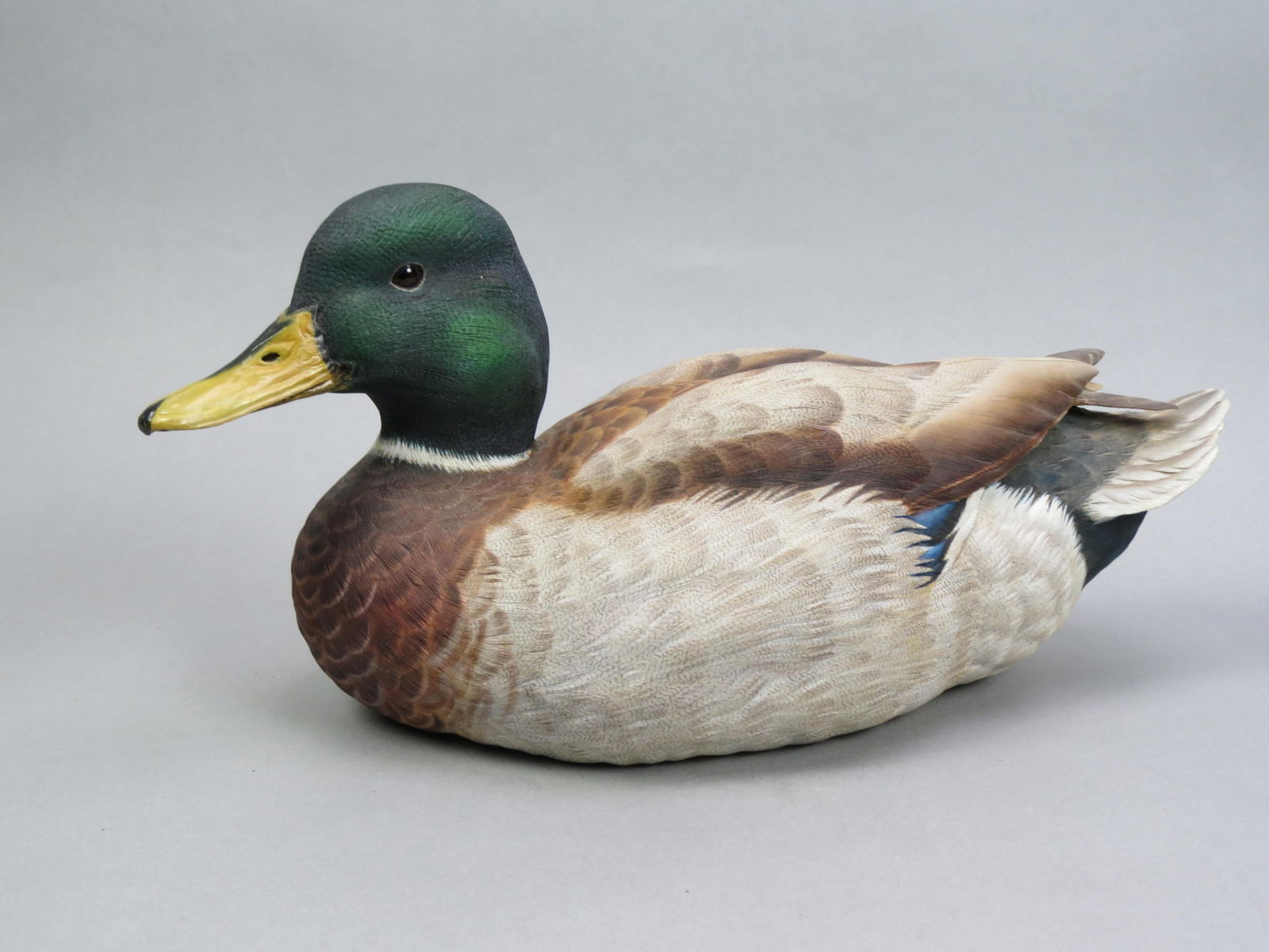 Carved Wooden Duck Decoy by Richard L. Reeves, (1 of 6)