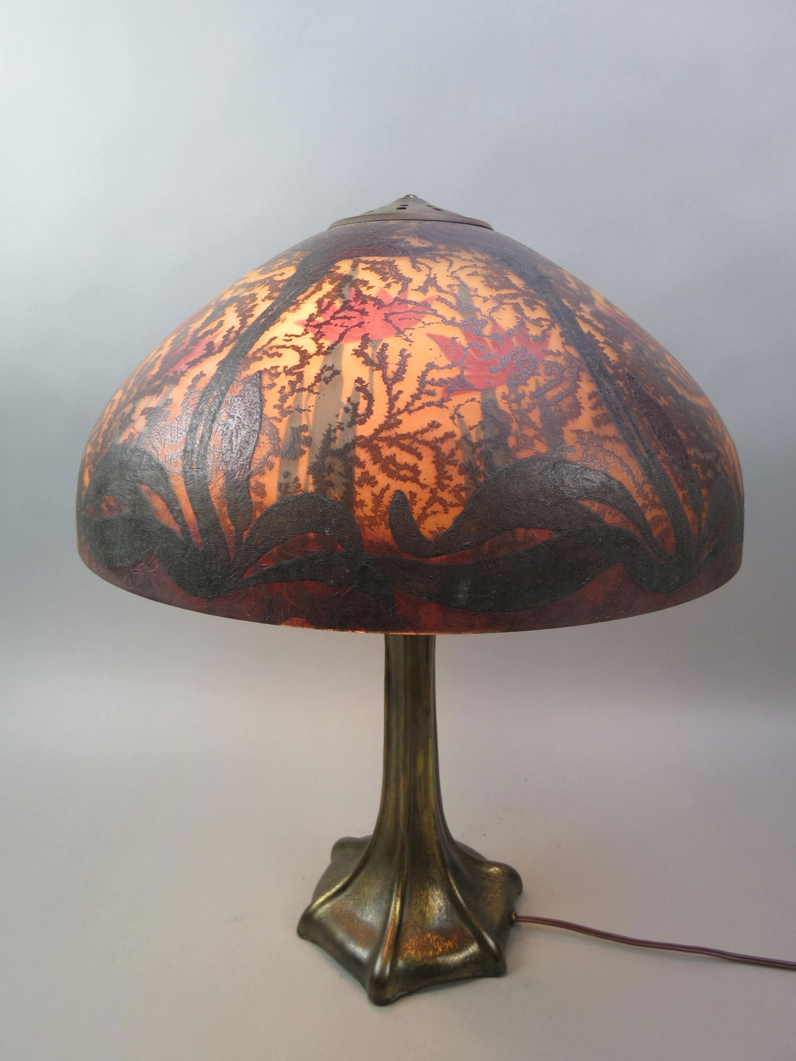 Handel Art Glass Lamp, Teroma, (1 of 9)