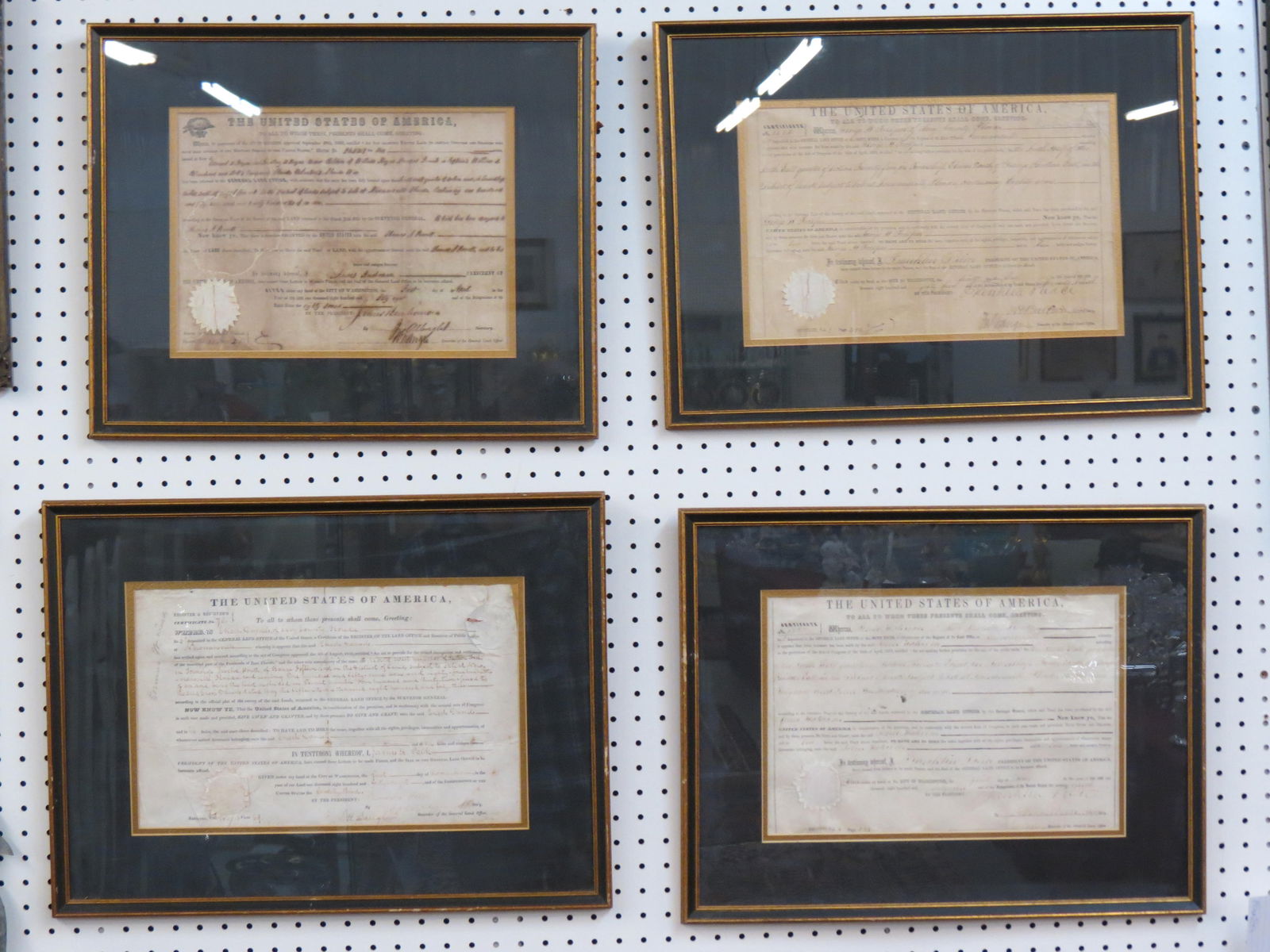 4 Early American Land Grants for Florida, (1 of 5)