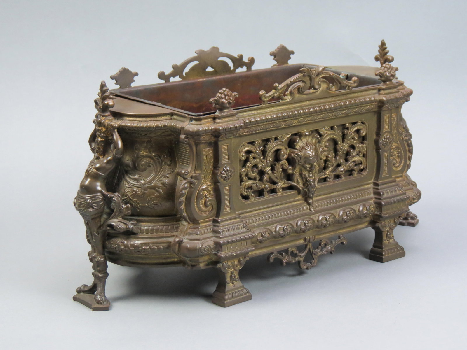 French Bronze Centerpiece Planter, (1 of 8)