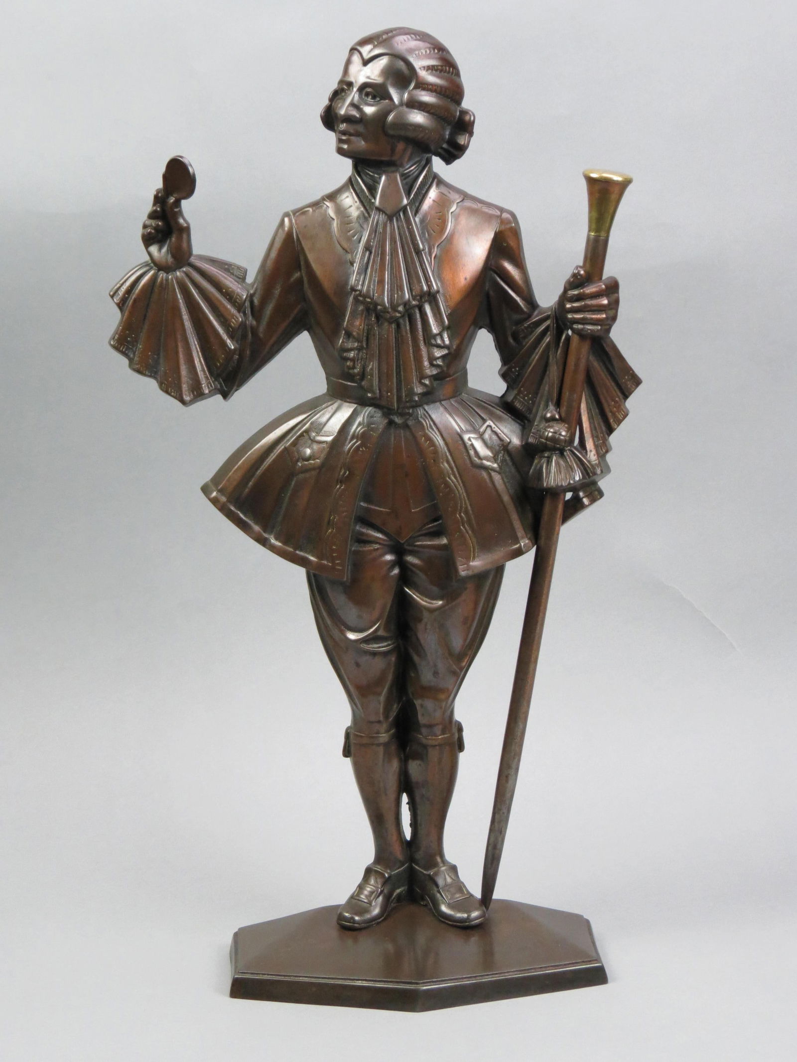 Bronzed Art Deco Figural Doorstop, (1 of 5)