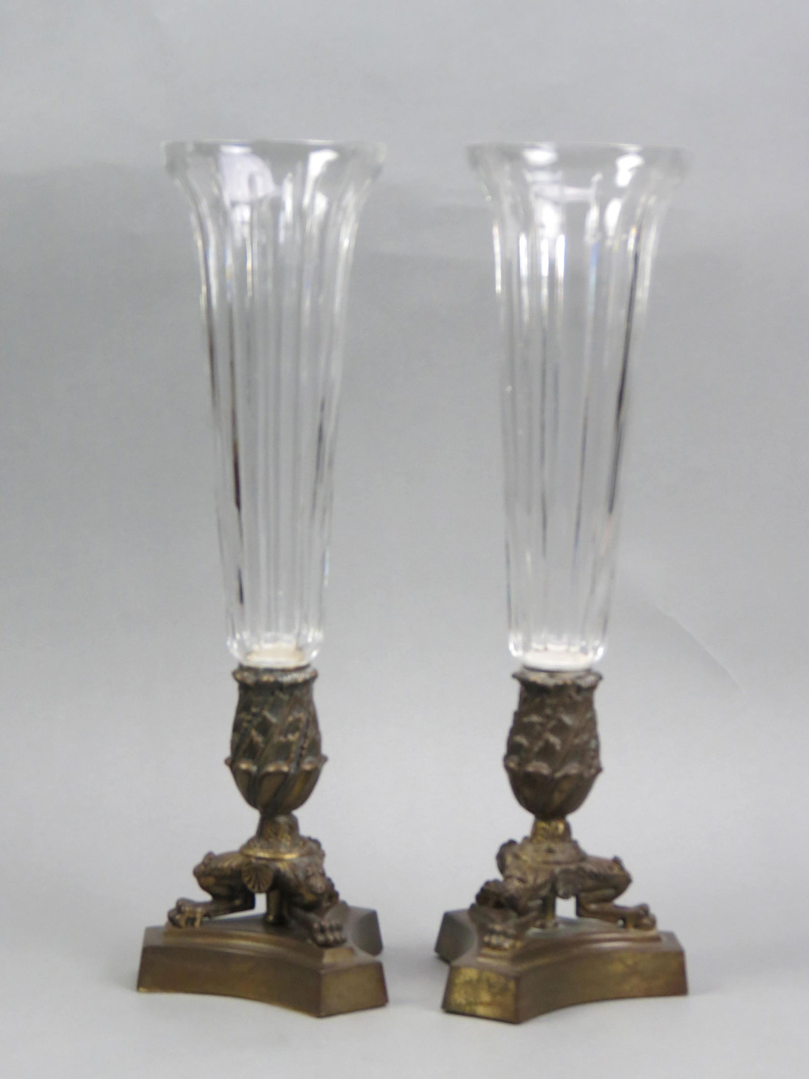 Pair of Bronze & Crystal Vases, (1 of 5)