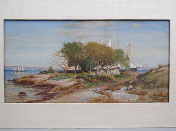 Louis C. Tiffany, watercolor & gouache, ships