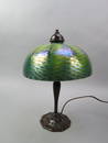 Tiffany Art Glass & Bronze Lamp,