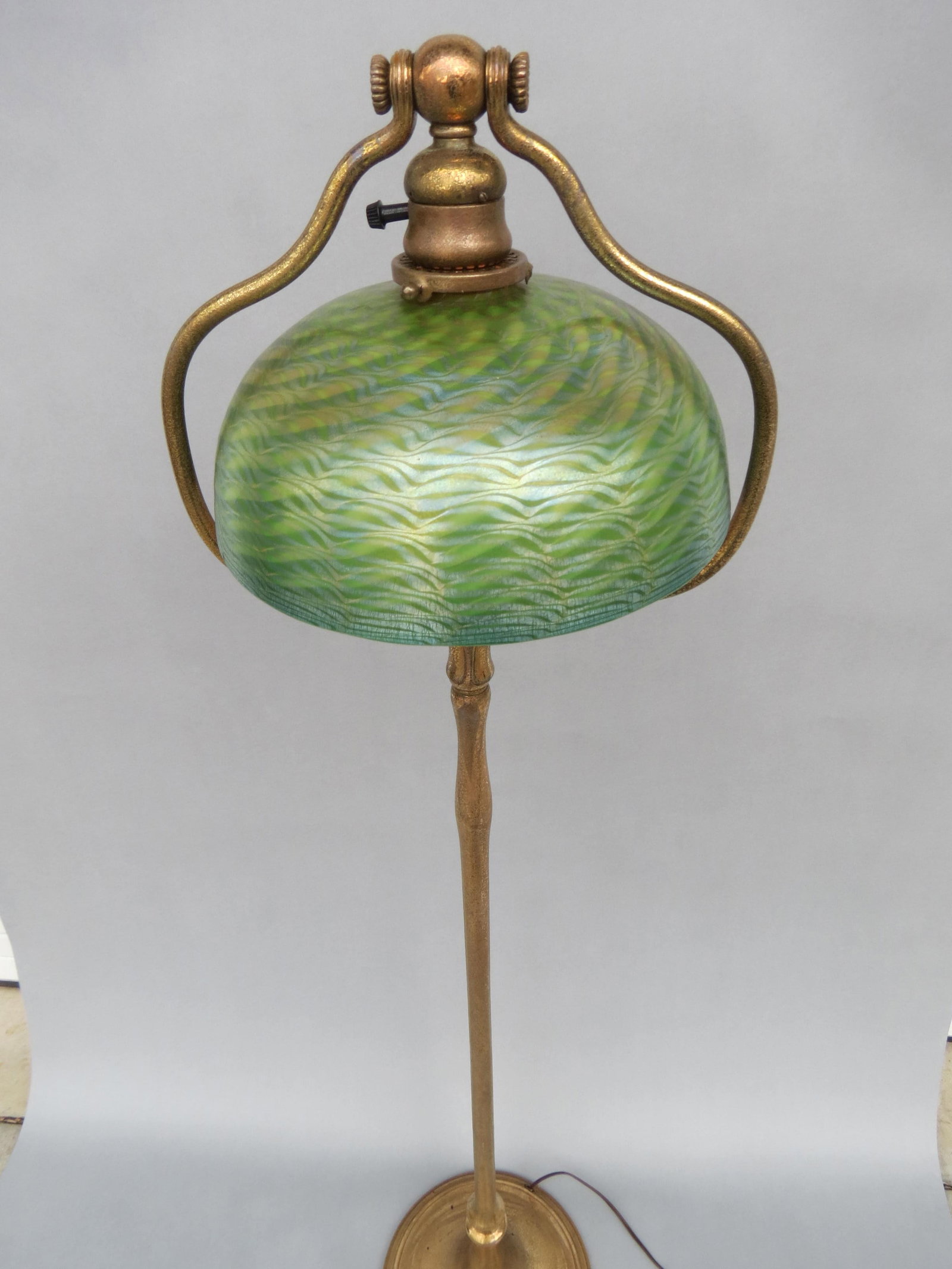 Tiffany Art Glass & Bronze Floor Lamp, (1 of 18)