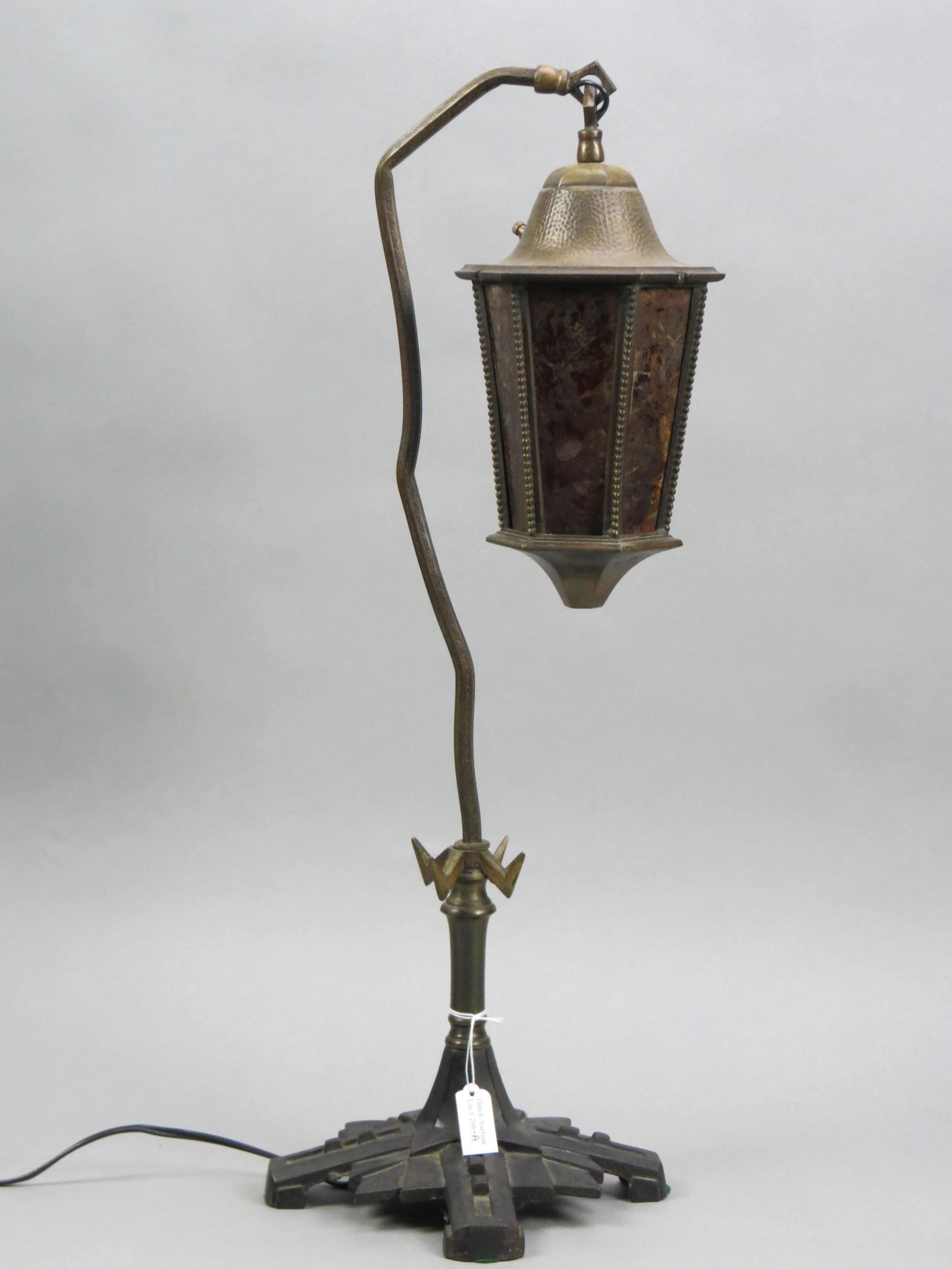 Rembrandt Arts & Crafts Lamp with Mica Shade, (1 of 5)