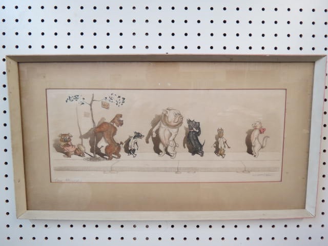 Boris O'Klein, etching, Dirty Dogs of Paris series (1 of 3)