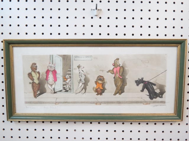 Boris O'Klein, etching, Dirty Dogs of Paris series (1 of 3)