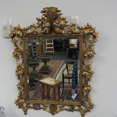 Italian Ornate Carved & Gold Gilt Mirror, (1 of 4)