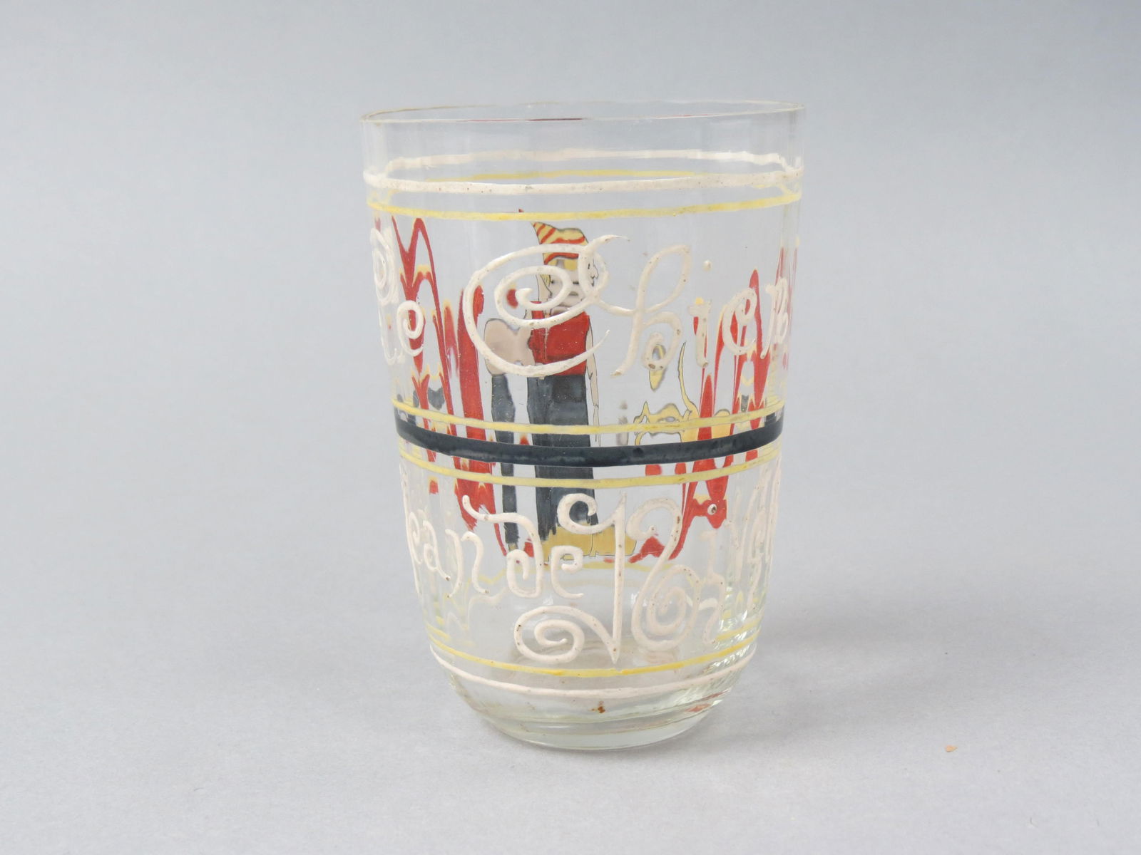 Galle Art Glass Enameled Tumbler, (1 of 4)