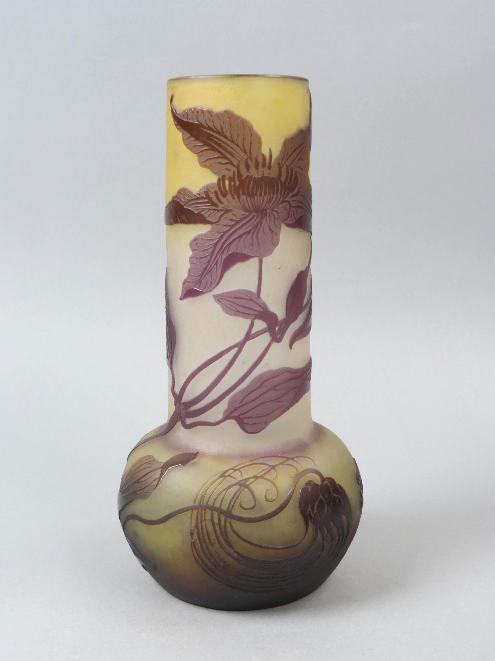 Galle Cameo Art Glass Vase, Art Nouveau (1 of 6)