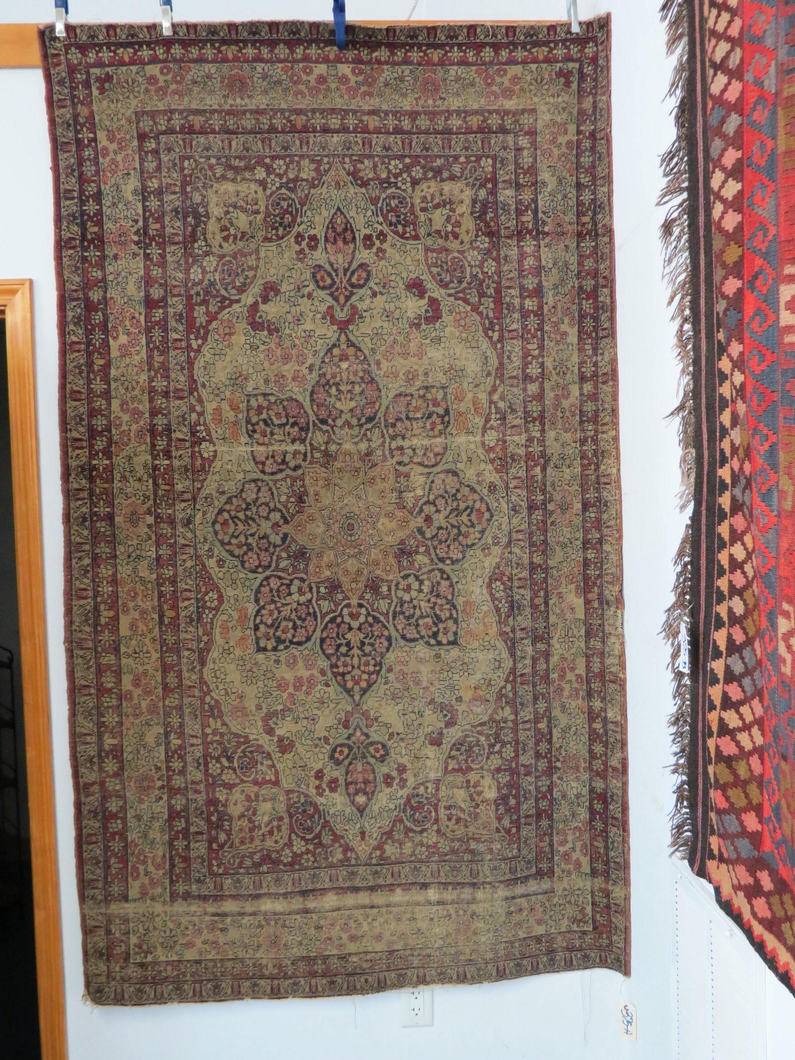 Antique Lavar Kerman Persian Handmade Rug, (1 of 9)