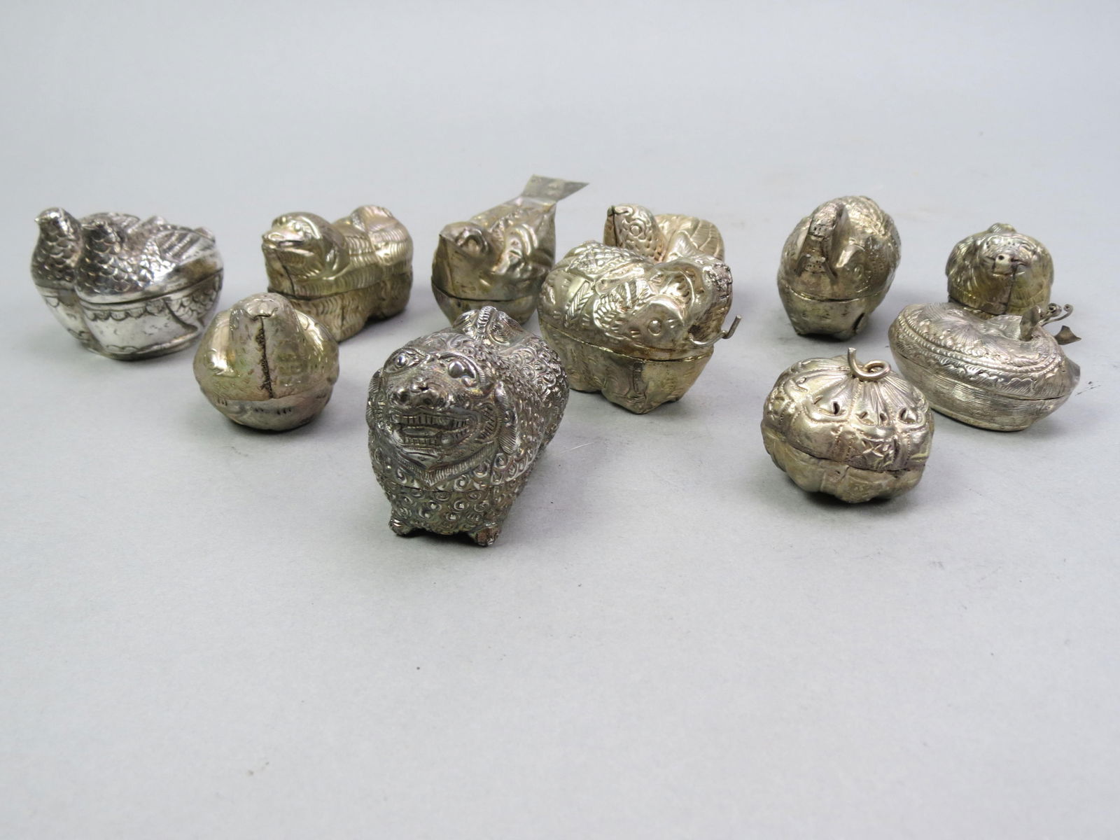 12 Figural Betal Nut Boxes, Southeast Asia, (1 of 7)