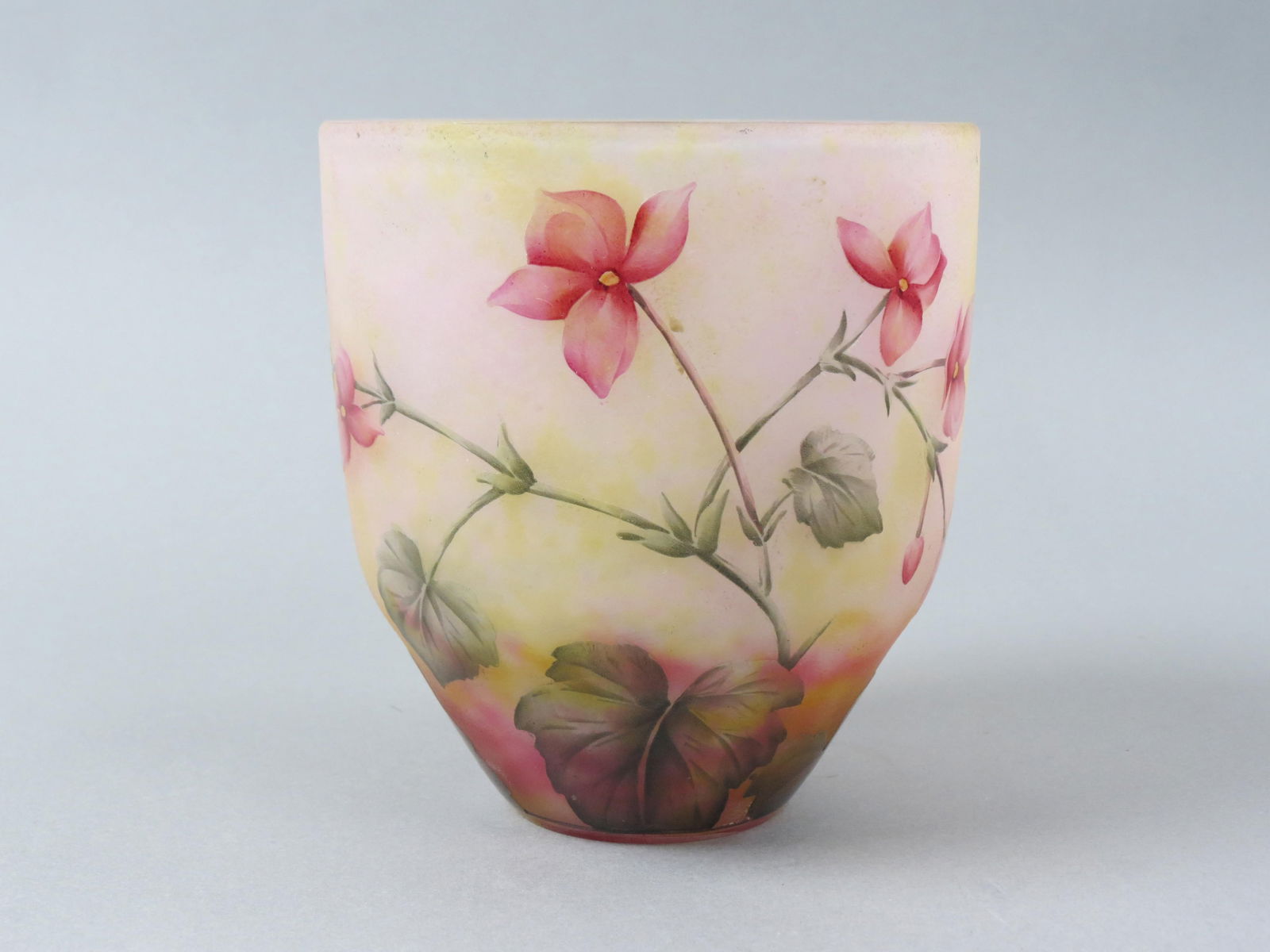 Daum Nancy Cameo Art Glass Vase, (1 of 8)