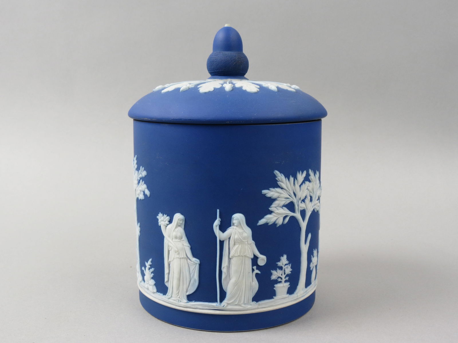 Wedgwood Jasperware Biscuit Jar, (1 of 3)