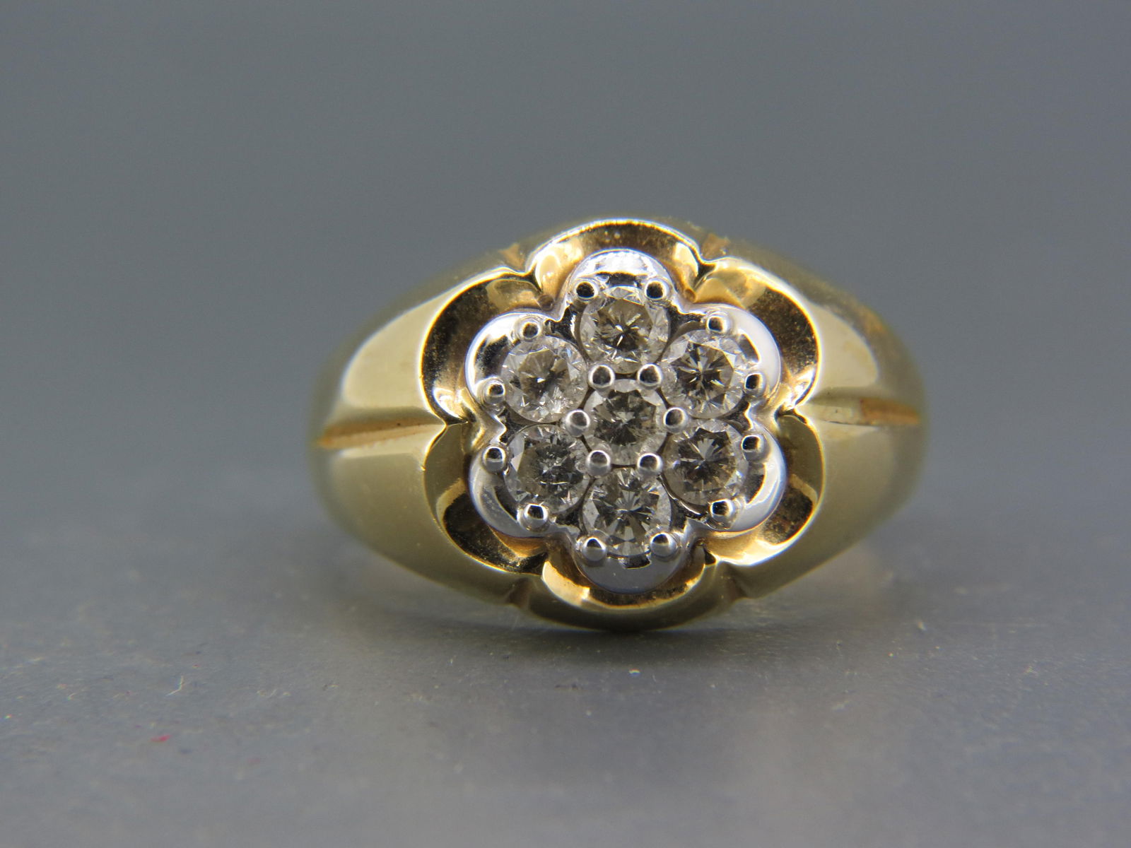 Men's Diamond 14K gold Ring, (1 of 5)