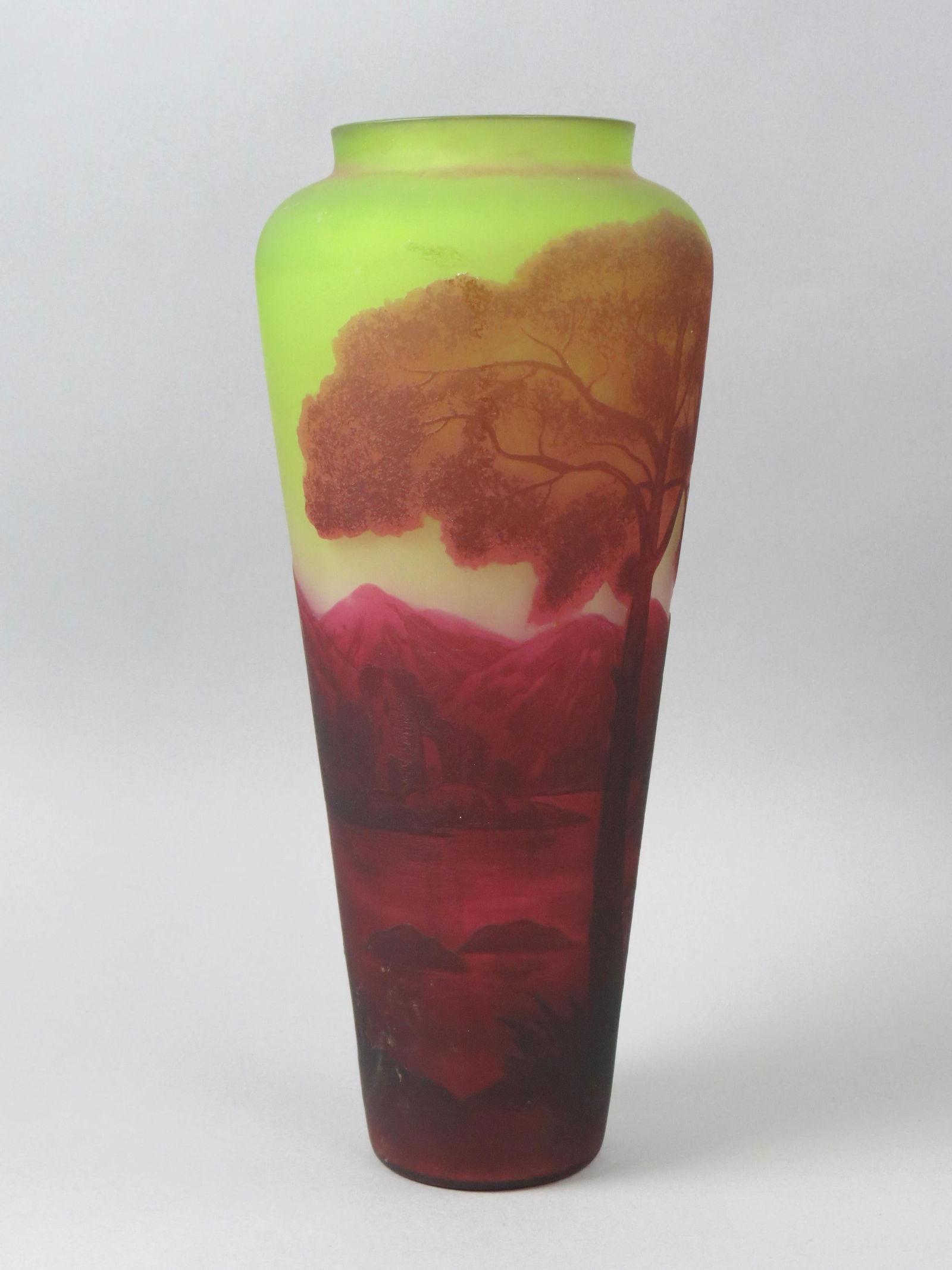 Richard Cameo Art Glass Tall Vase, (1 of 4)