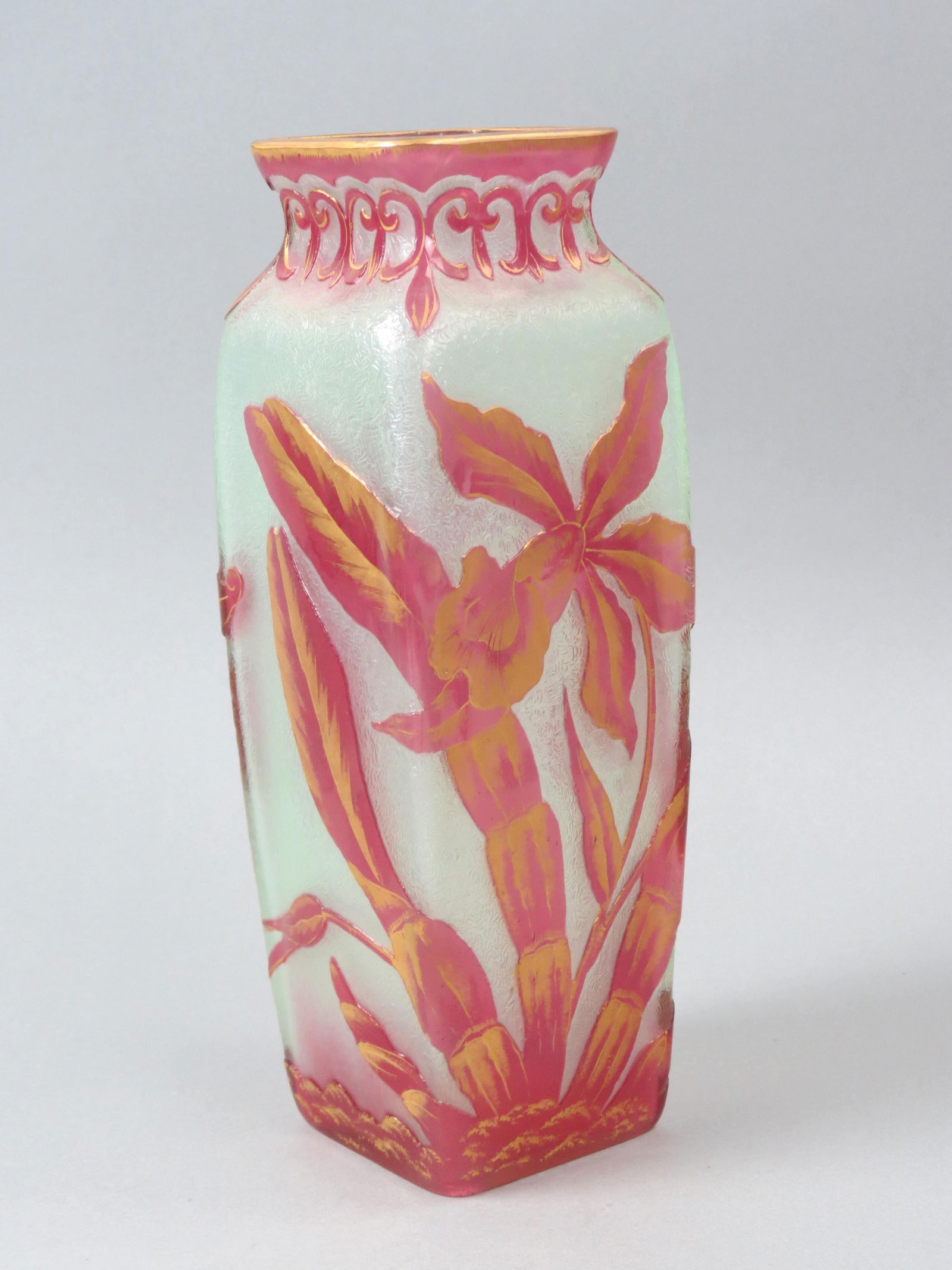 Val St. Lambert or Baccarat Cameo Art Glass Vase, (1 of 5)