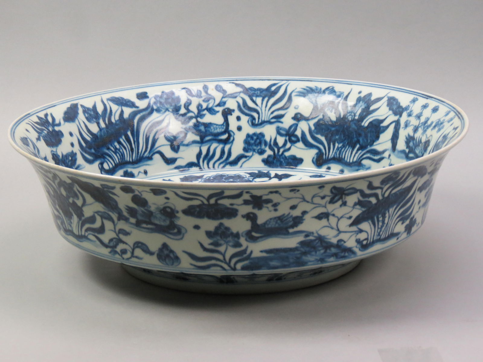 Chinese Blue & White Porcelain Large Bowl, (1 of 11)