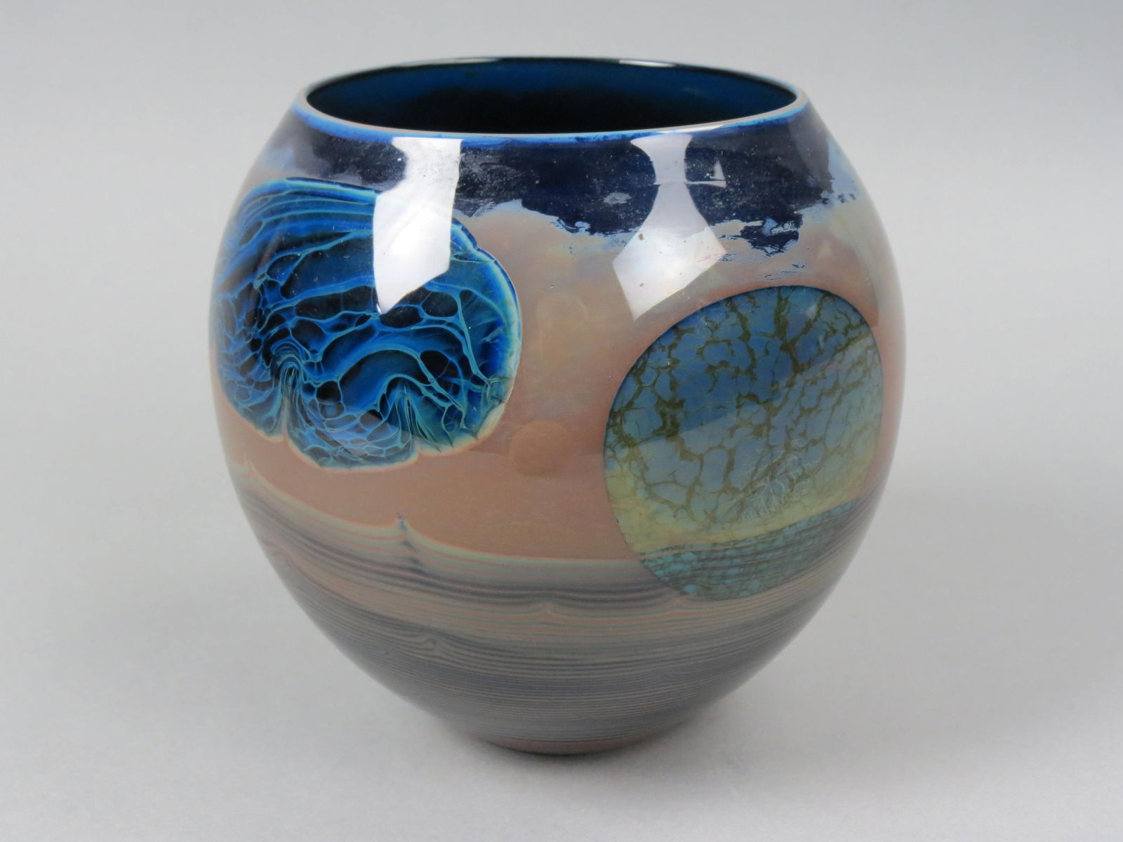 John Lewis Studio Art Glass Vase, (1 of 4)