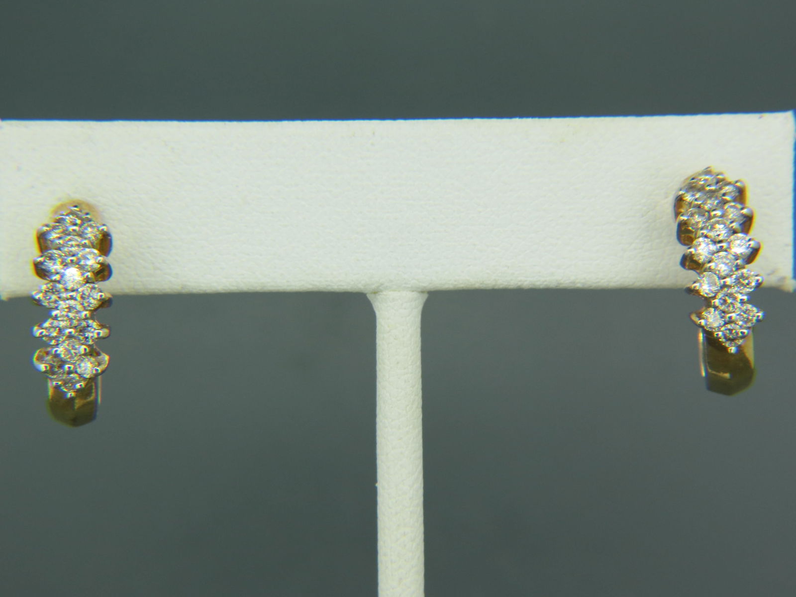 Diamond 14K Gold Earrings, (1 of 7)