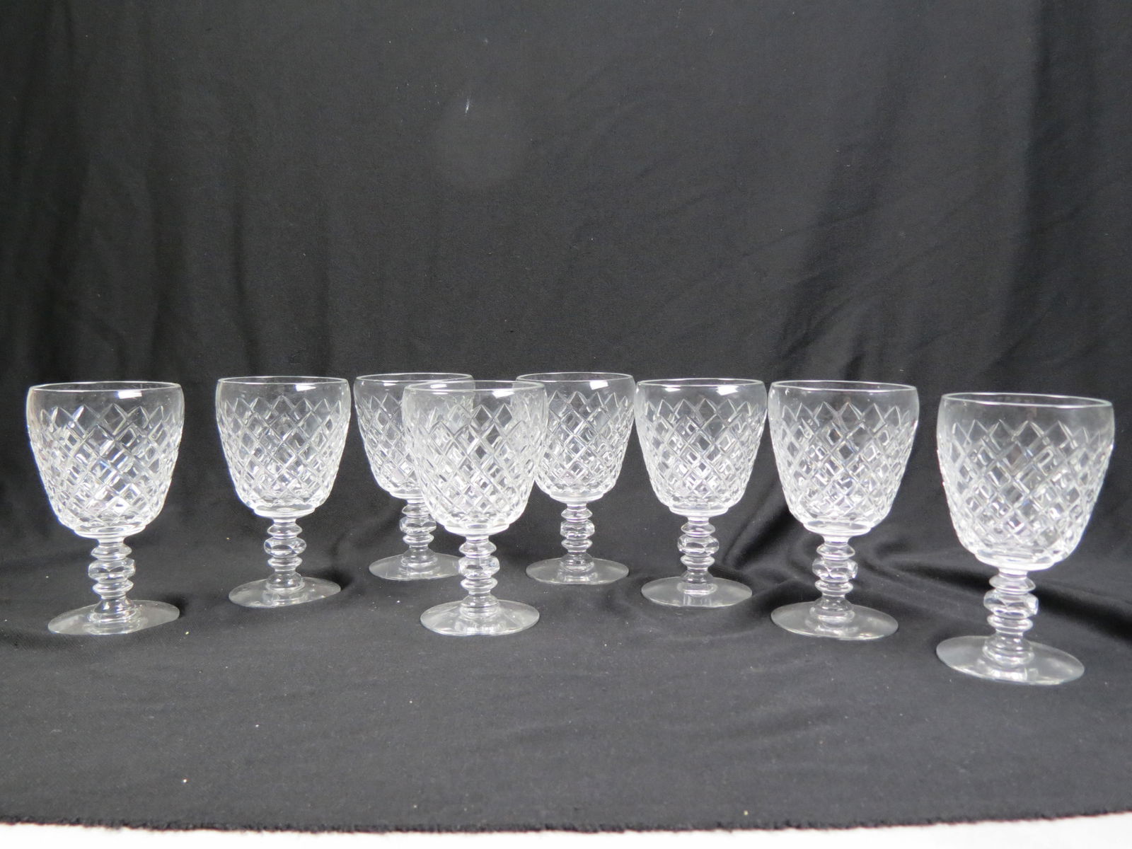 8 Cut Crystal Goblets, (1 of 9)
