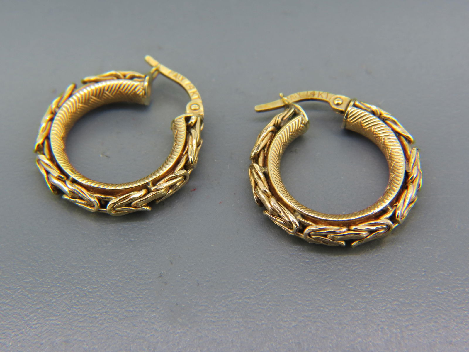 14K Gold Hoop Earrings, (1 of 4)