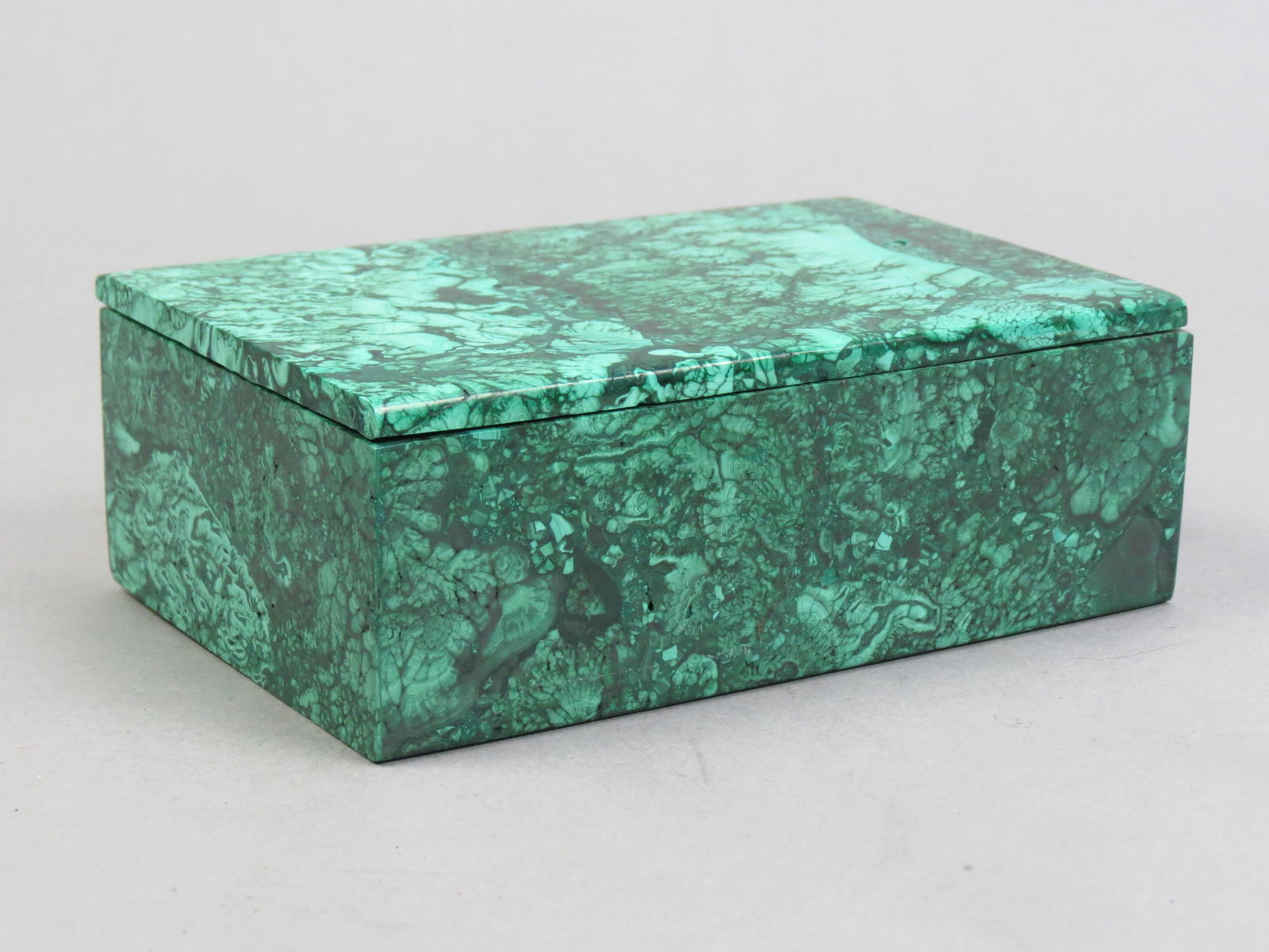 Malachite Stone Dresser Box, (1 of 3)