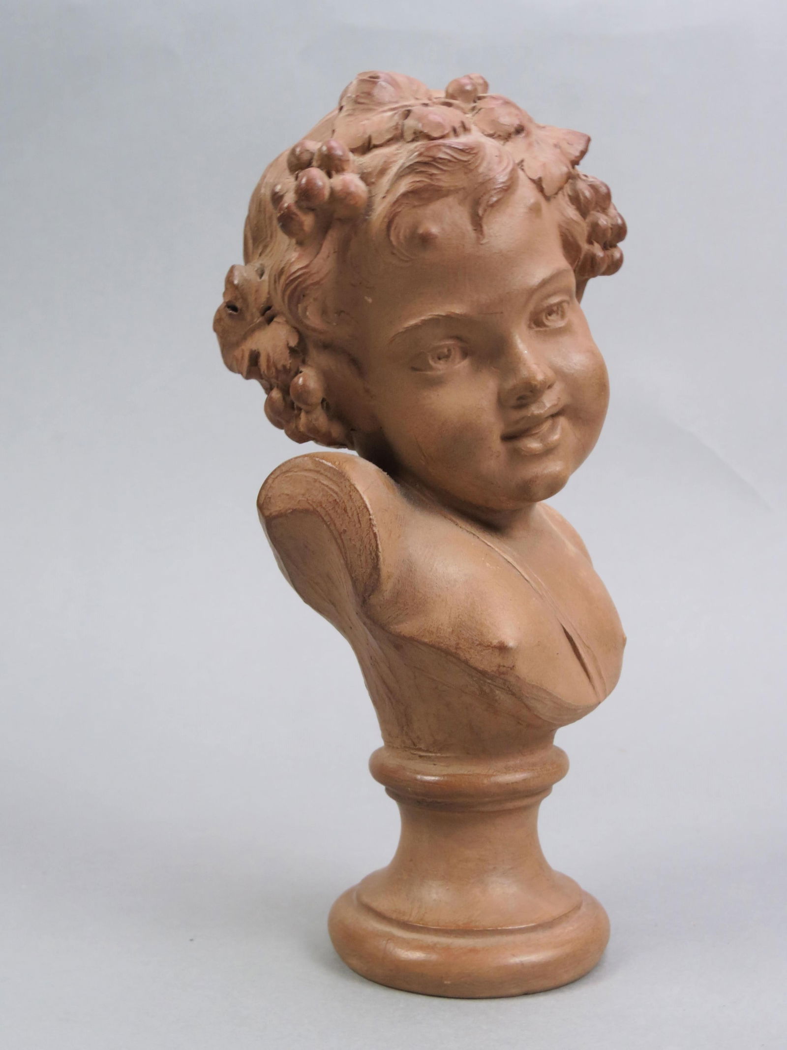 Michel Claude Clodion, terra cotta, Bust of Child, (1 of 6)