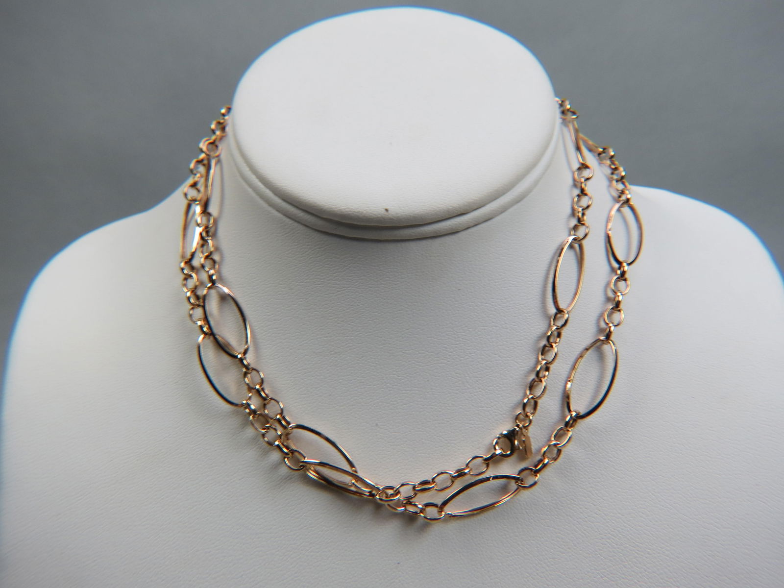10K Gold Fancy Oval Link Bracelet, (1 of 5)