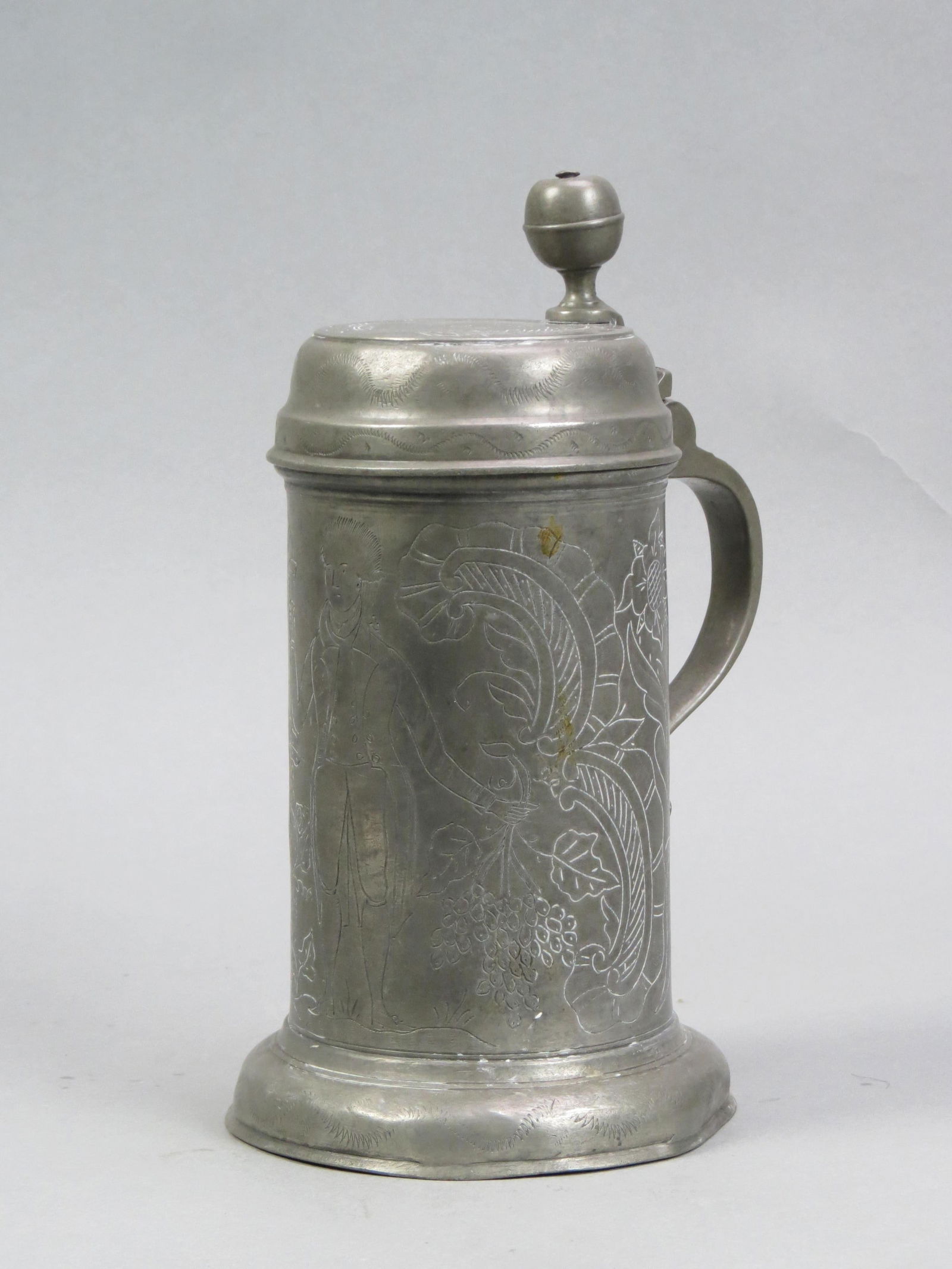 1804 Pewter Flagon or Tankard, (1 of 7)