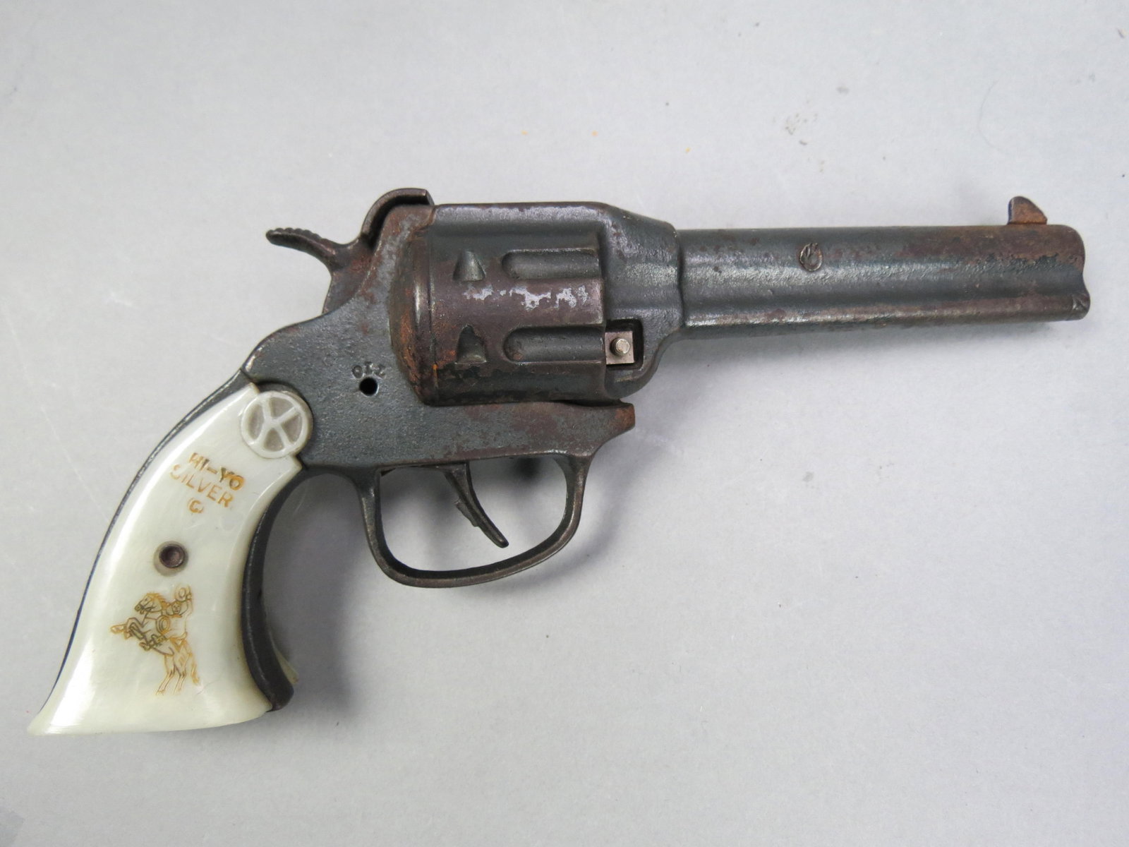 Toy Pistol "Long Ranger, with holder,: "Hi-Yo Silver", 8".