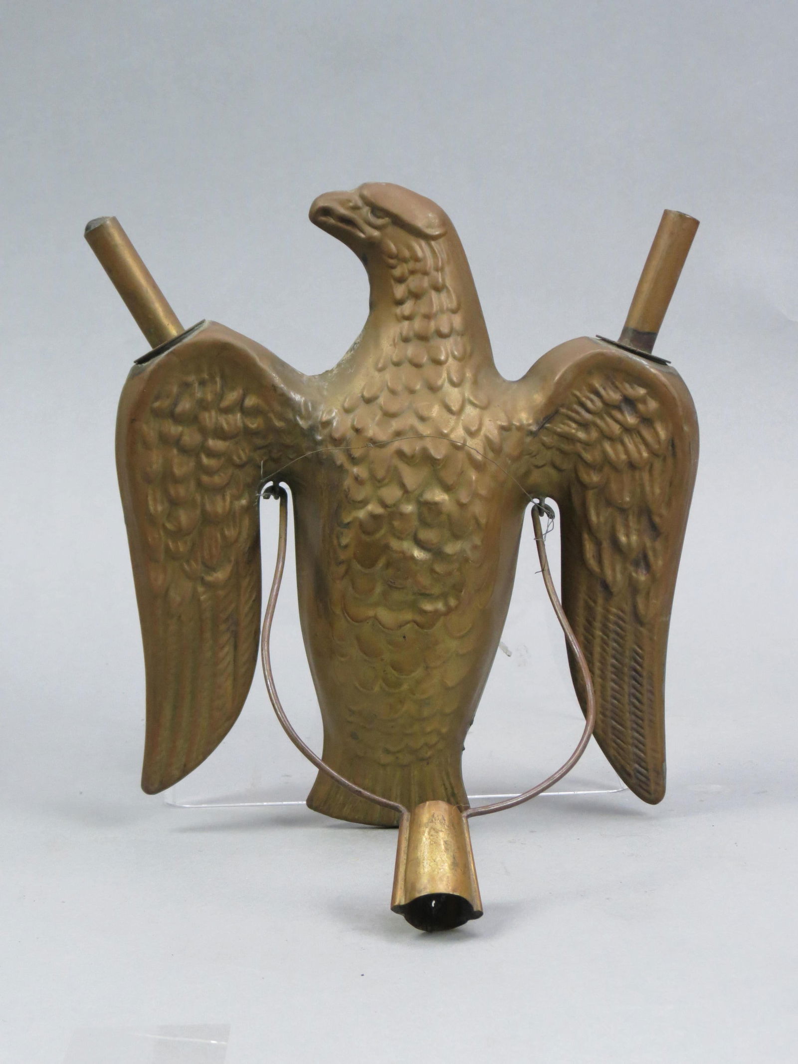 19th Century Figural Brass Eagle Torch, (1 of 5)