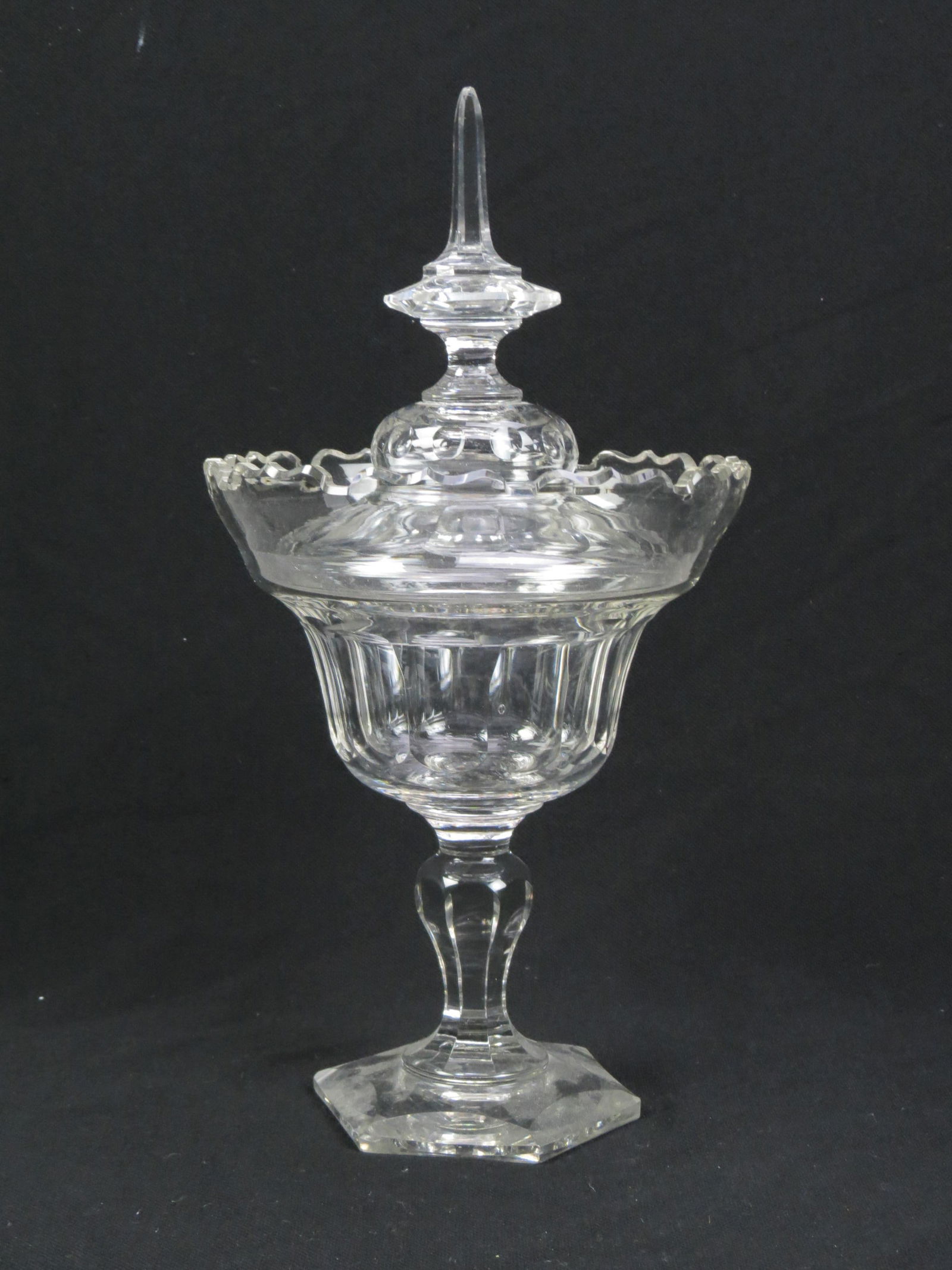 Cut Glass Covered Jar, (1 of 4)