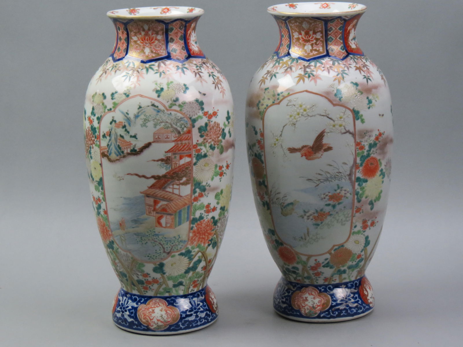 Pair of Japanese Imari Porcelain Large Vases, (1 of 8)