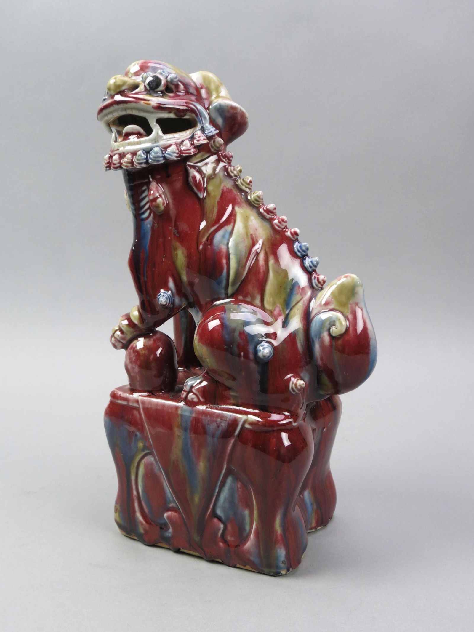 Chinese Pottery Figurine of a Foo Dog, (1 of 6)