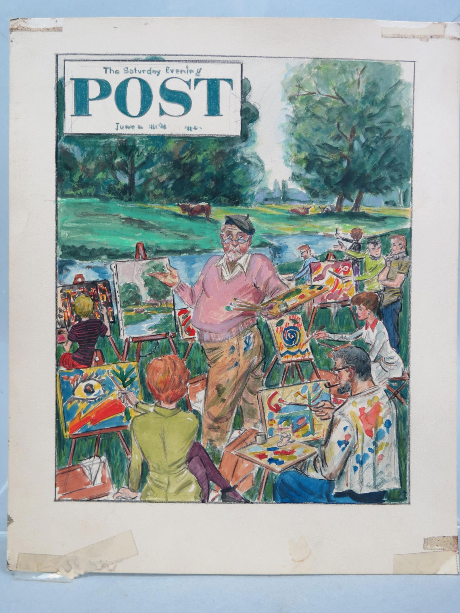 John Lehti, watercolor, "Saturday Evening Post", (1 of 4)