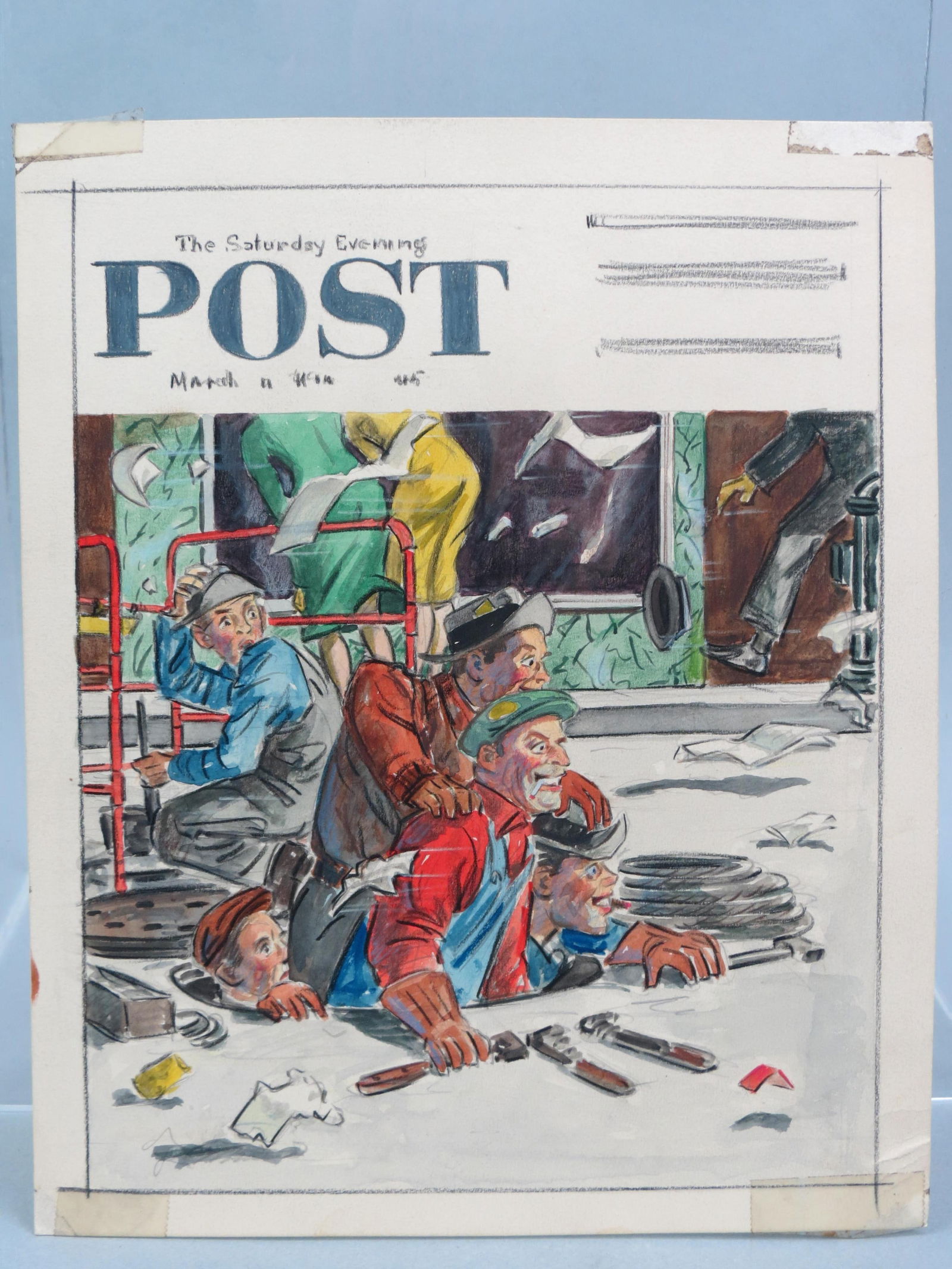 John Lehti, watercolor, "Saturday Evening Post" (1 of 3)
