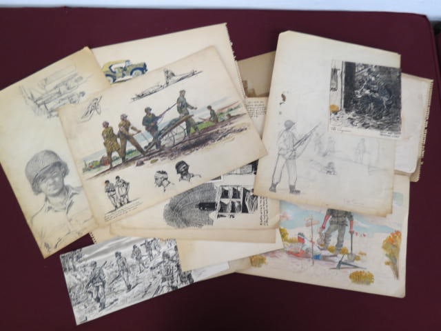 John "Jack" Lehti, artworks, military drawings (1 of 20)