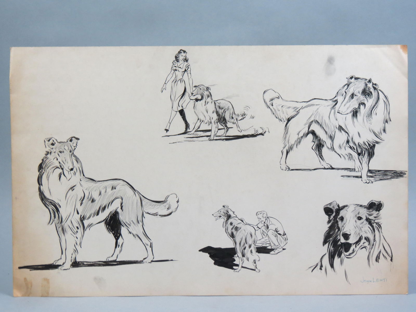 John lehti, drawings "Collies", (1 of 4)