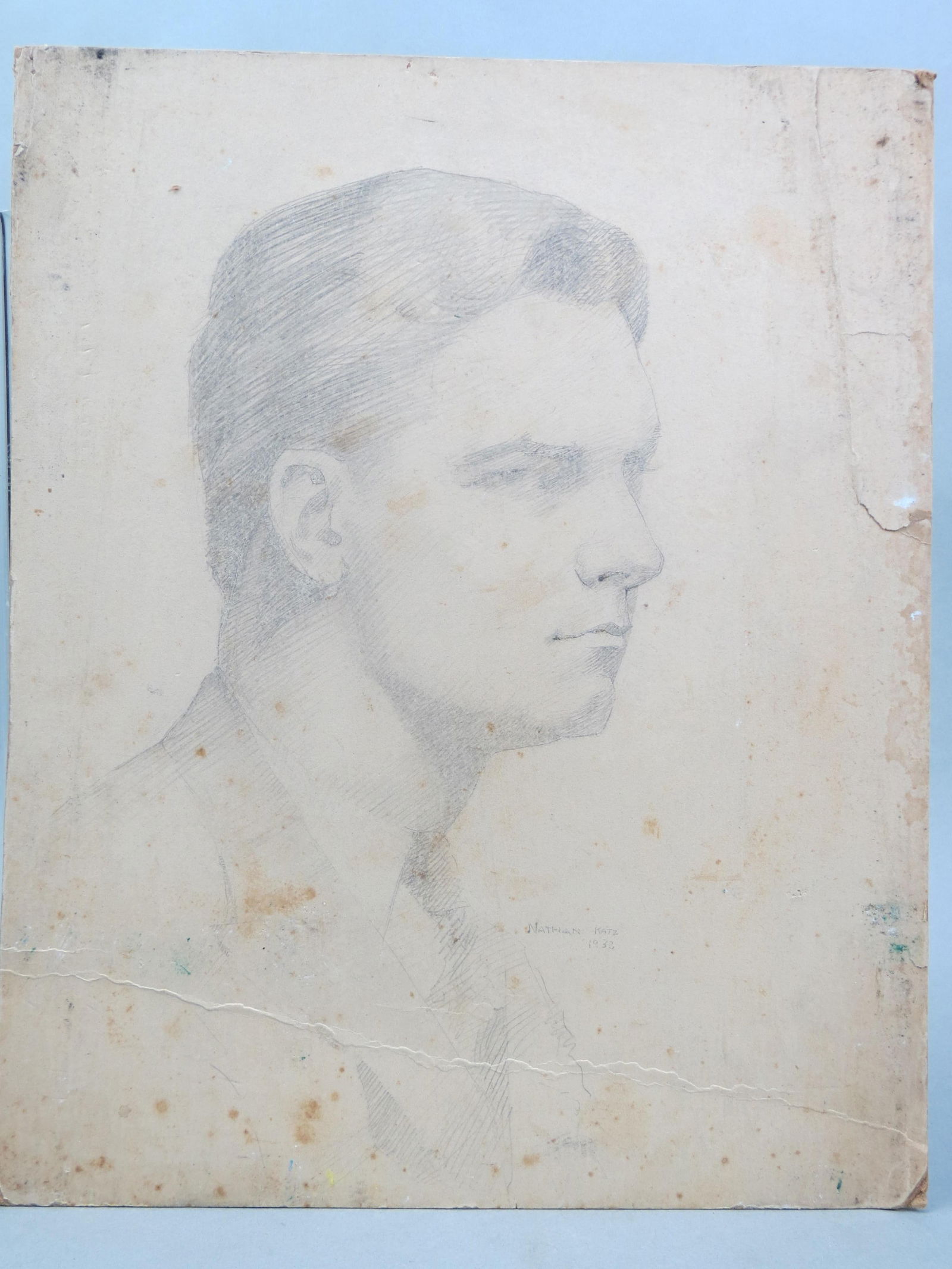 John Lehti, drawing, young man, (1 of 3)