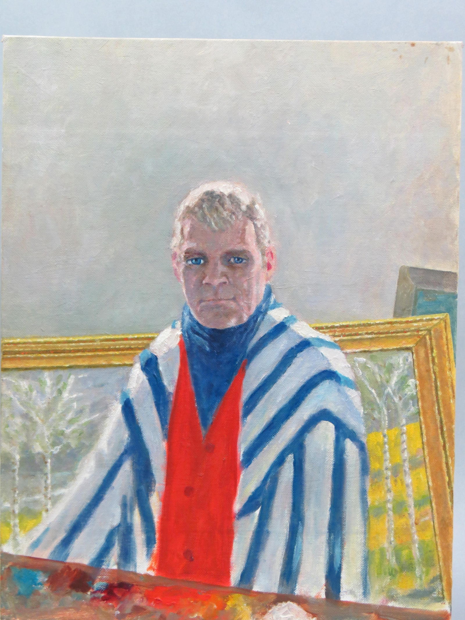 John Lehti, oil, Self Portrait, In his Studio, (1 of 2)
